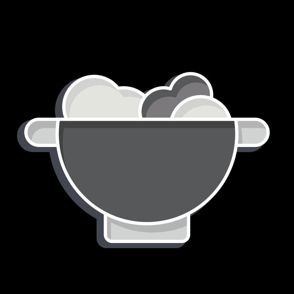 Icon Colander. related to Kitchen Tool symbol. glossy style. simple design illustration vector