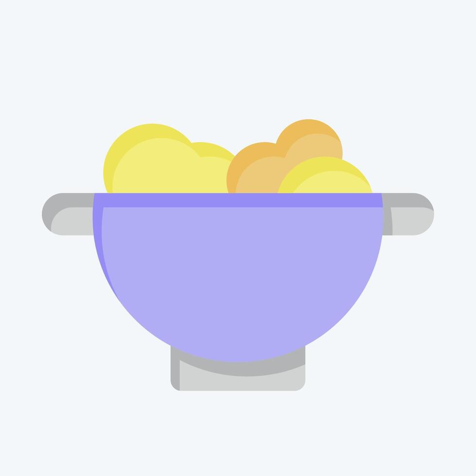 Icon Colander. related to Kitchen Tool symbol. flat style. simple design illustration vector