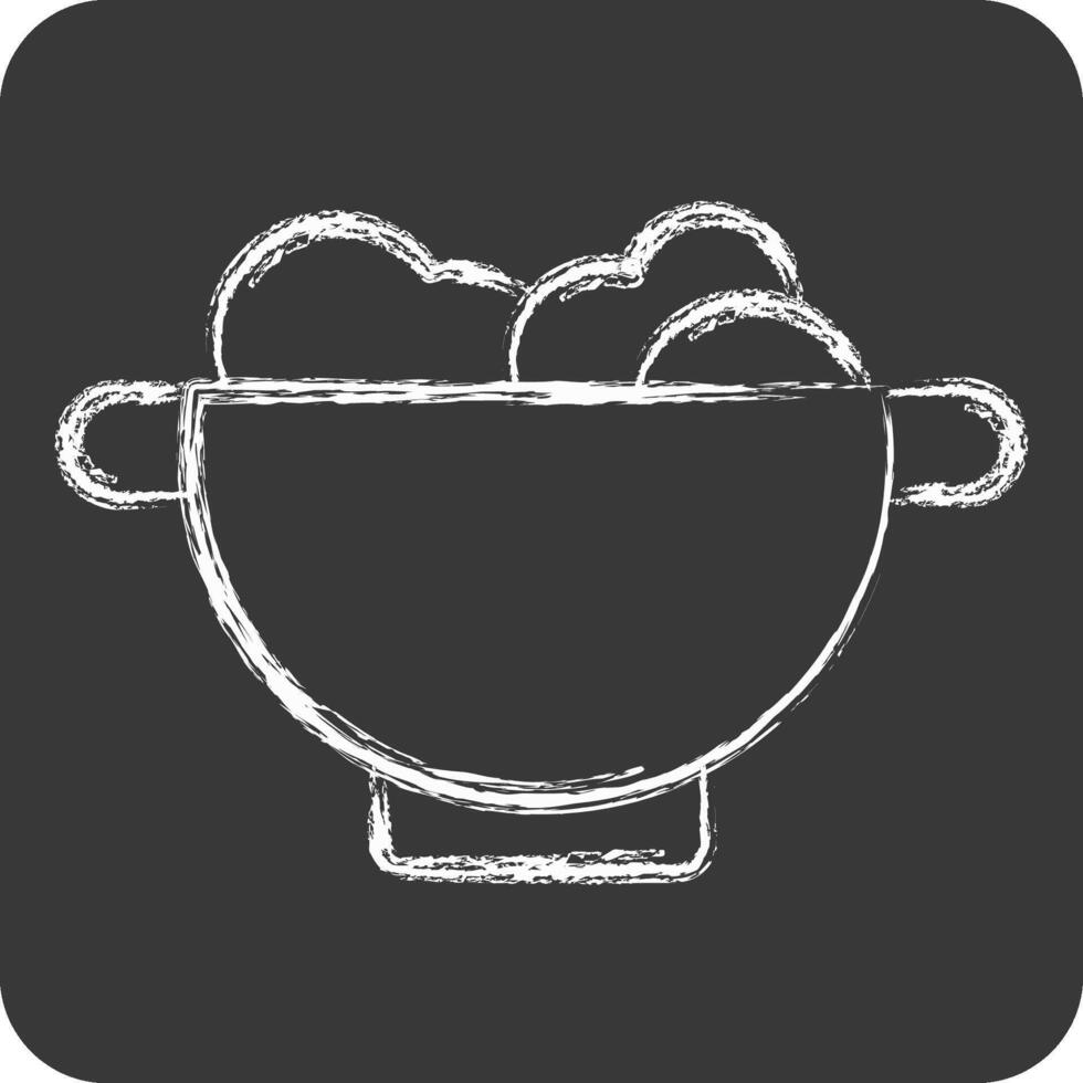 Icon Colander. related to Kitchen Tool symbol. chalk Style. simple design illustration vector