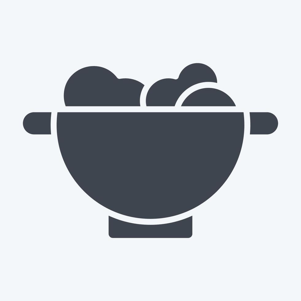 Icon Colander. related to Kitchen Tool symbol. glyph style. simple design illustration vector