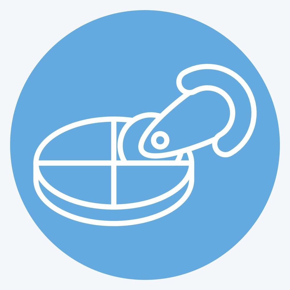 Icon Pizza Cutter. related to Kitchen Tool symbol. blue eyes style. simple design illustration vector
