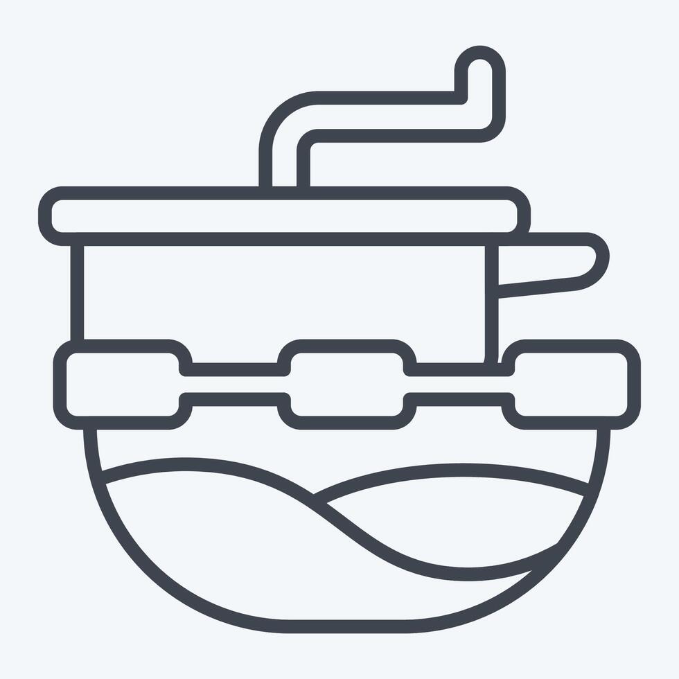 Icon Food Mill. related to Kitchen Tool symbol. line style. simple design illustration vector