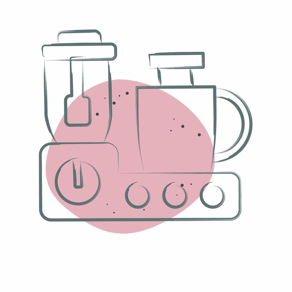 Icon Food Processor. related to Kitchen Tool symbol. Color Spot Style. simple design illustration vector