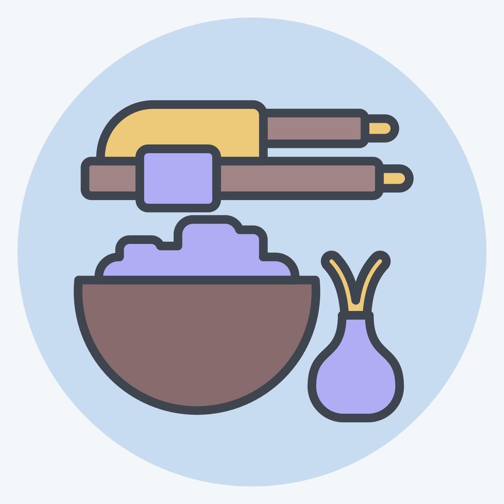 Icon Garlic Press. related to Kitchen Tool symbol. color mate style. simple design illustration vector