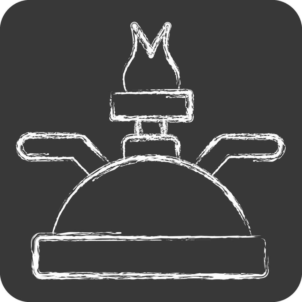 Icon Gas Burner. related to Kitchen Tool symbol. chalk Style. simple design illustration vector