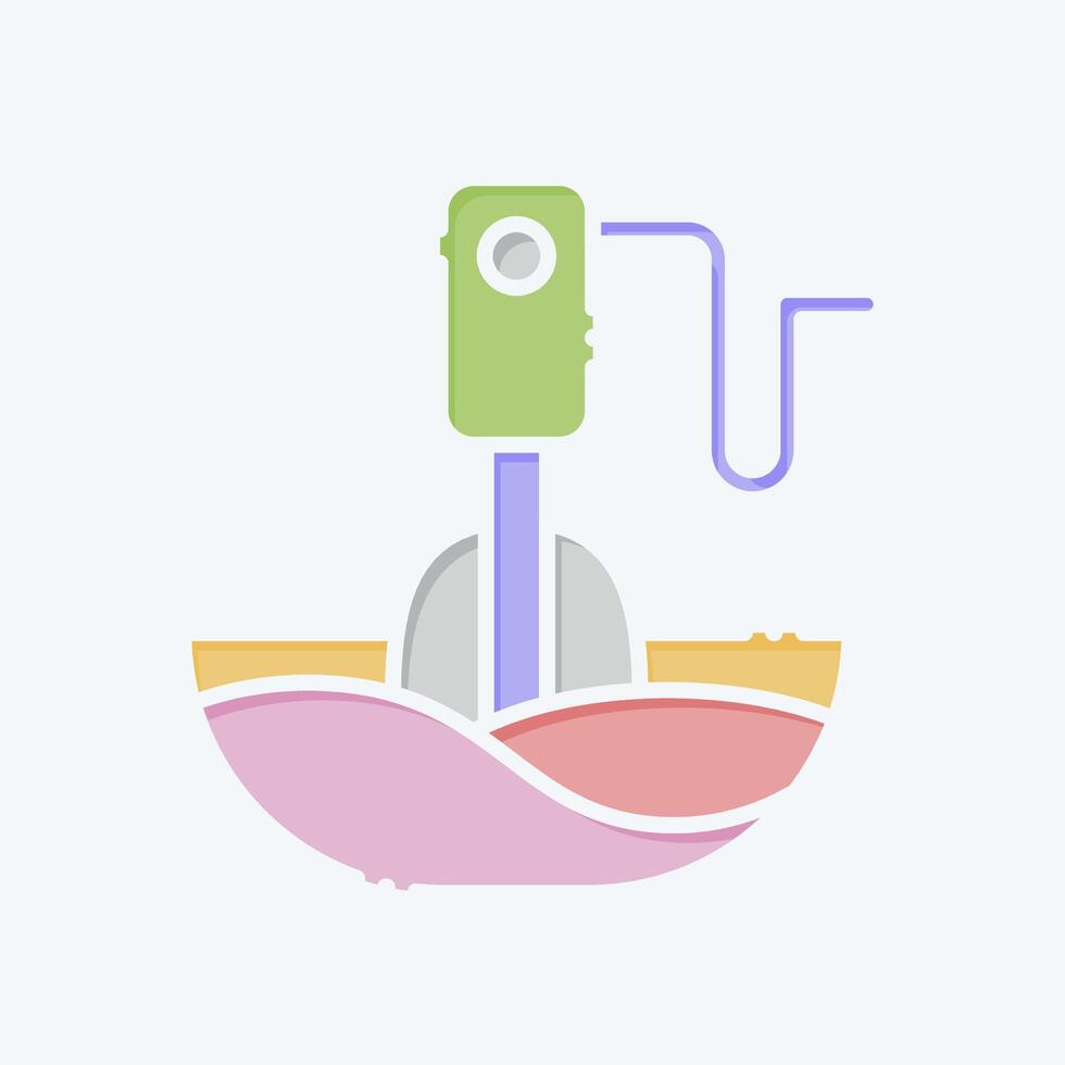 Icon Hand Blender. related to Kitchen Tool symbol. doodle style. simple design illustration vector