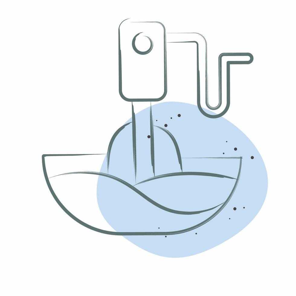 Icon Hand Blender. related to Kitchen Tool symbol. Color Spot Style. simple design illustration vector