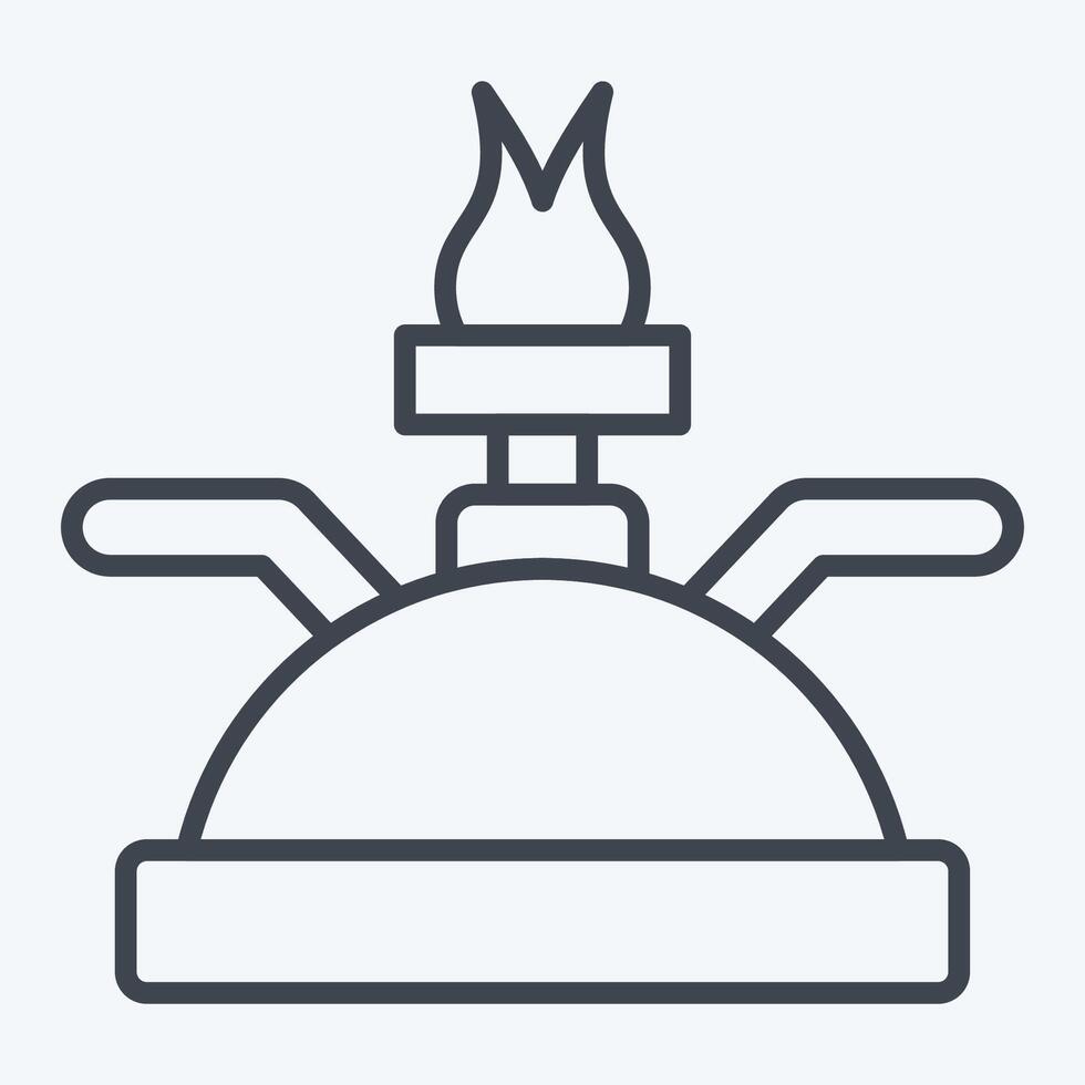 Icon Gas Burner. related to Kitchen Tool symbol. line style. simple design illustration vector