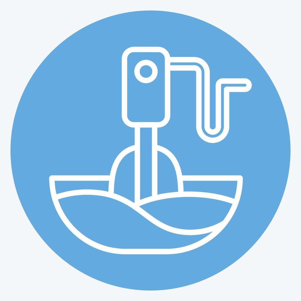 Icon Hand Blender. related to Kitchen Tool symbol. blue eyes style. simple design illustration vector
