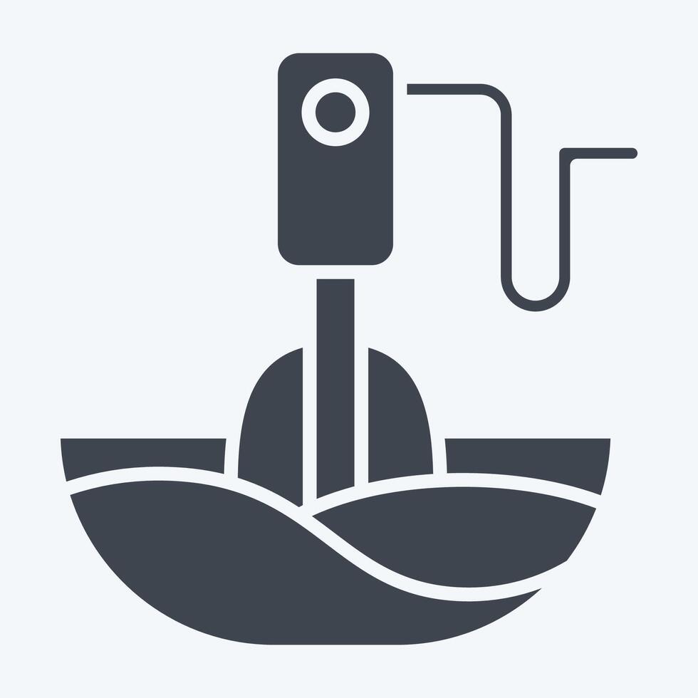Icon Hand Blender. related to Kitchen Tool symbol. glyph style. simple design illustration vector