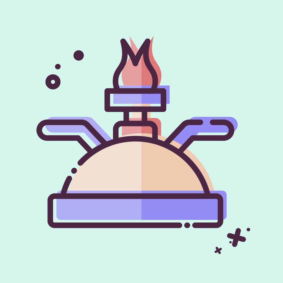 Icon Gas Burner. related to Kitchen Tool symbol. MBE style. simple design illustration vector