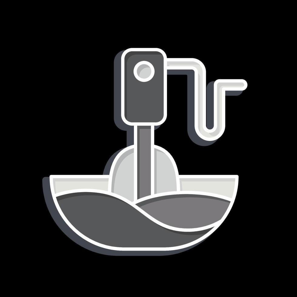 Icon Hand Blender. related to Kitchen Tool symbol. glossy style. simple design illustration vector