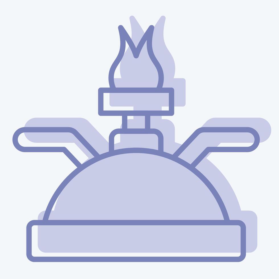 Icon Gas Burner. related to Kitchen Tool symbol. two tone style. simple design illustration vector