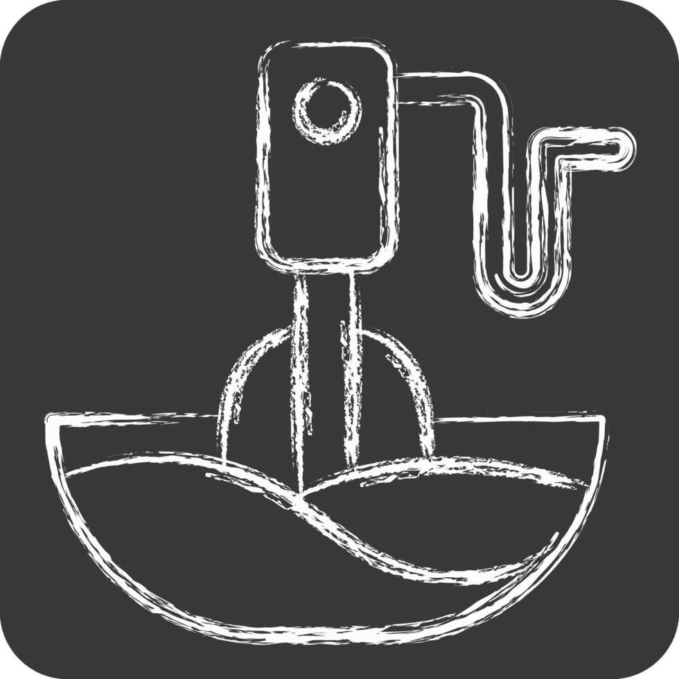 Icon Hand Blender. related to Kitchen Tool symbol. chalk Style. simple design illustration vector