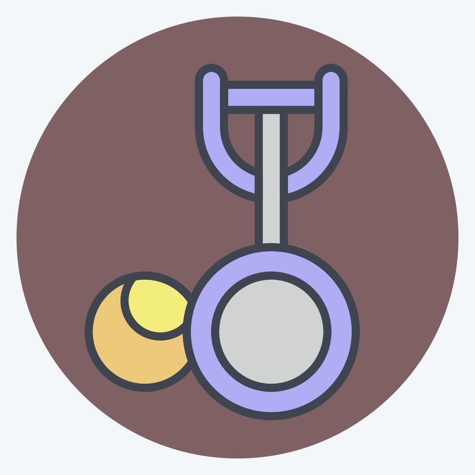 Icon Ice Cream Scoop. related to Kitchen Tool symbol. color mate style. simple design illustration vector