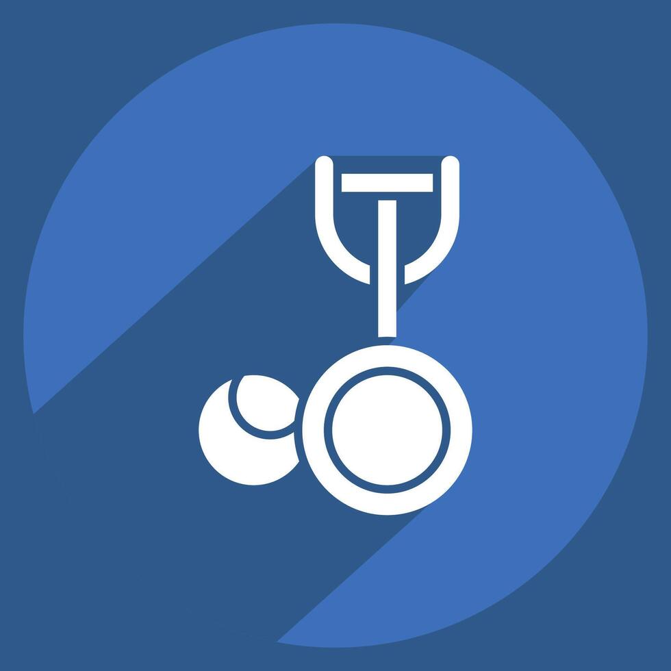 Icon Ice Cream Scoop. related to Kitchen Tool symbol. long shadow style. simple design illustration vector