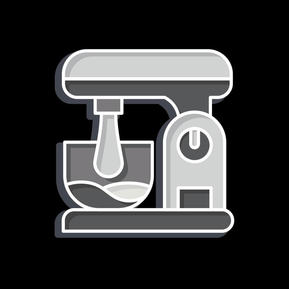 Icon Kitchen Mixer. related to Kitchen Tool symbol. glossy style. simple design illustration vector