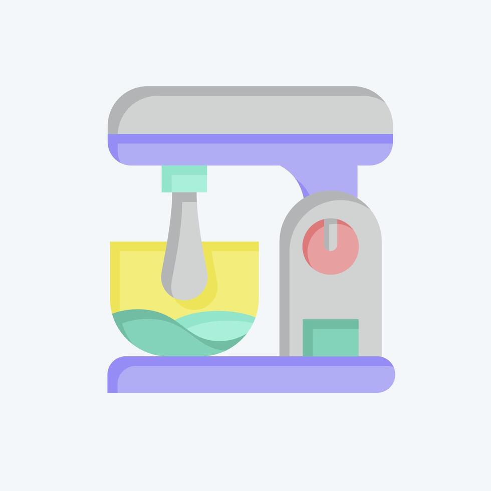 Icon Kitchen Mixer. related to Kitchen Tool symbol. flat style. simple design illustration vector