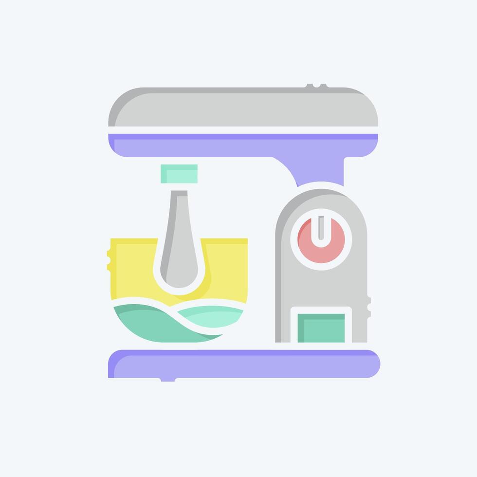 Icon Kitchen Mixer. related to Kitchen Tool symbol. doodle style. simple design illustration vector