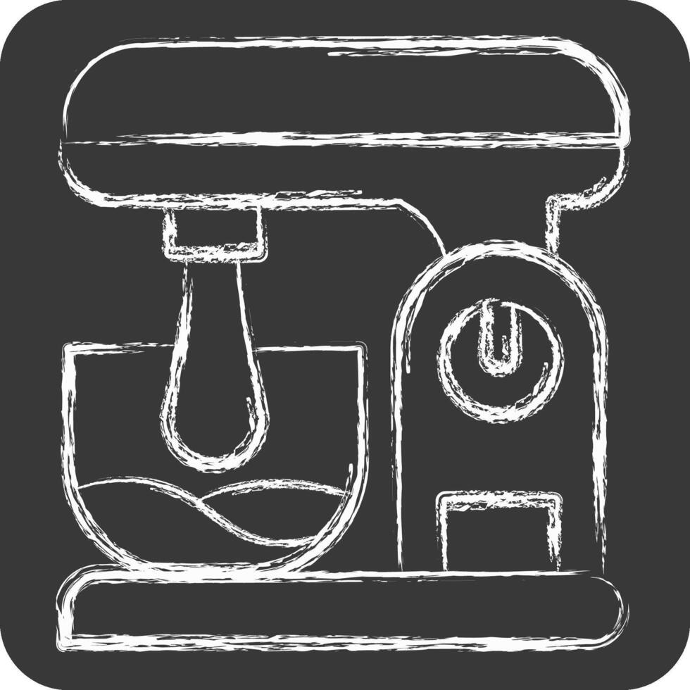 Icon Kitchen Mixer. related to Kitchen Tool symbol. chalk Style. simple design illustration vector