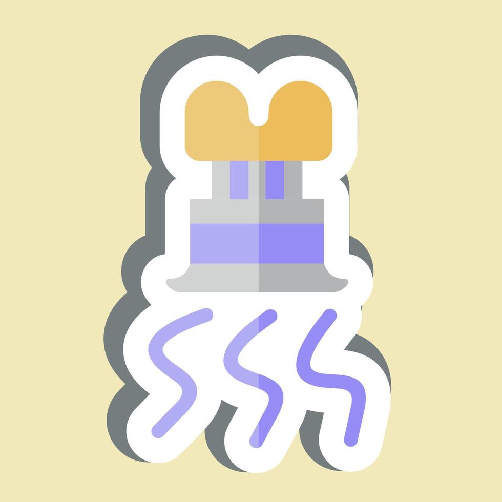 Sticker Spiral Slicer. related to Kitchen Tool symbol. simple design illustration vector