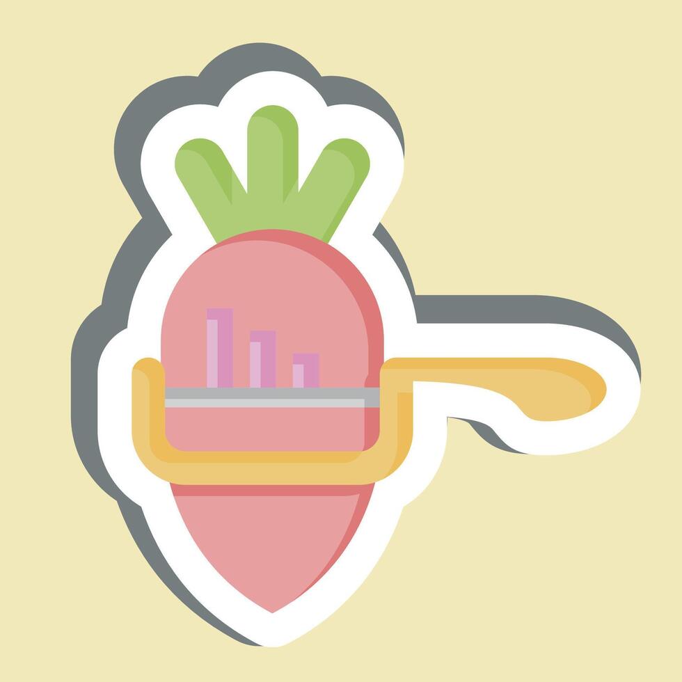 Sticker Vegetable Peeler. related to Kitchen Tool symbol. simple design illustration vector