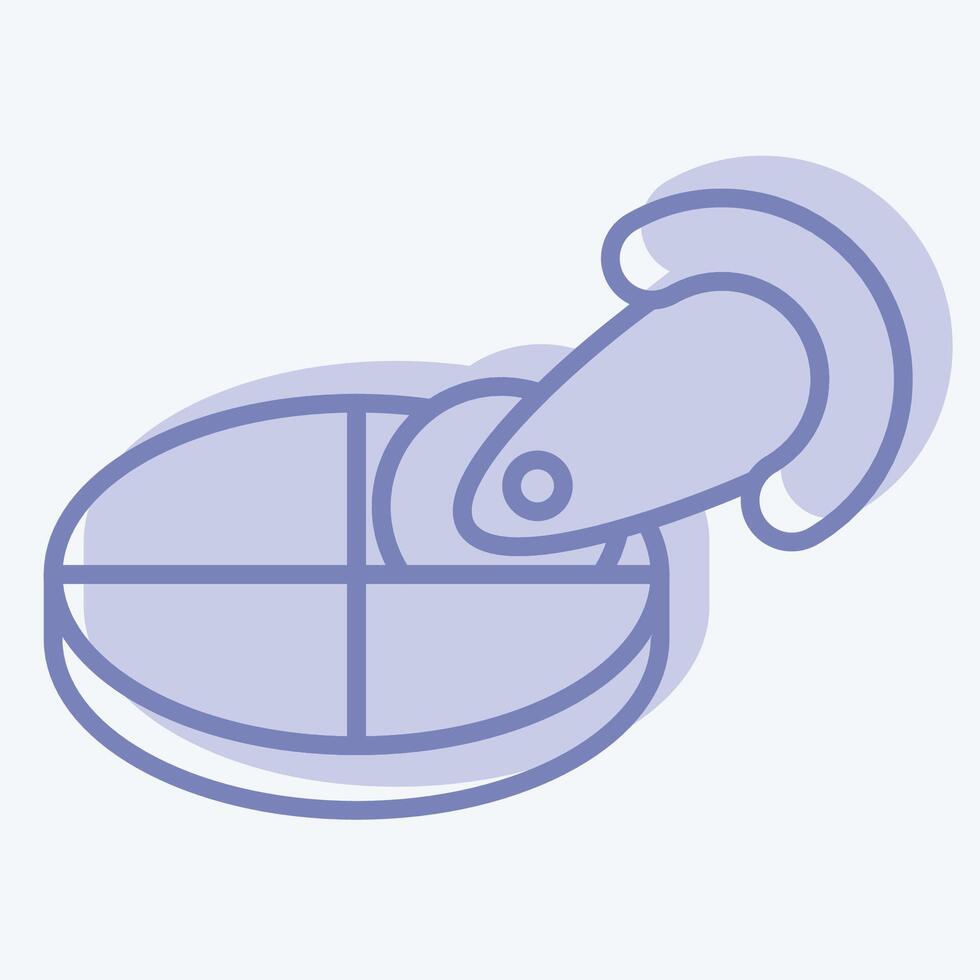Icon Pizza Cutter. related to Kitchen Tool symbol. two tone style. simple design illustration vector