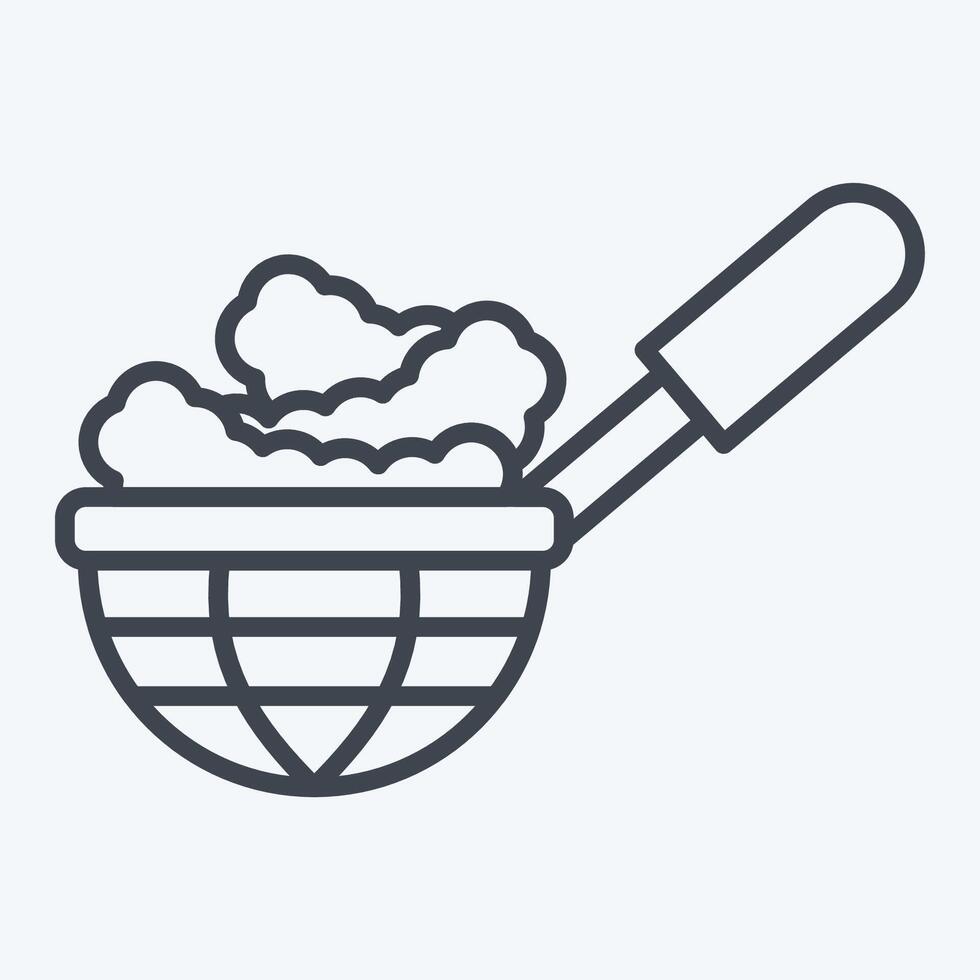 Icon Spider Strainer. related to Kitchen Tool symbol. line style. simple design illustration vector