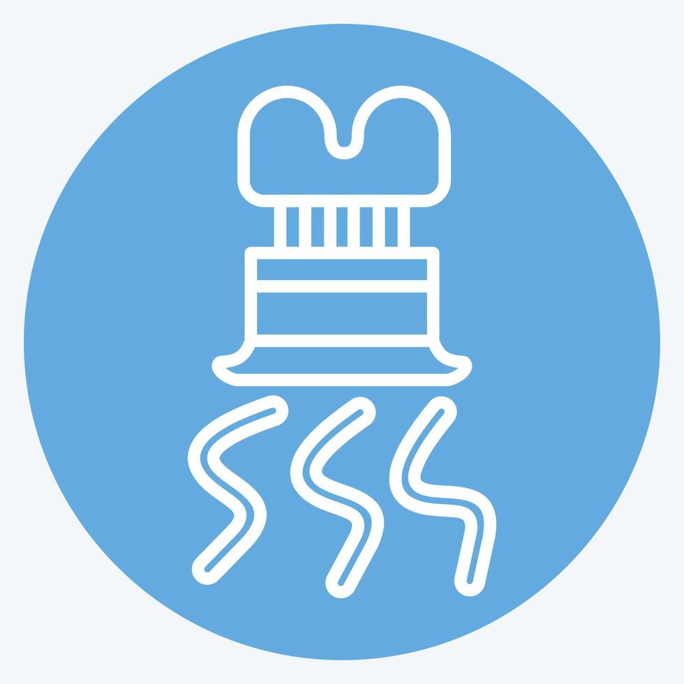 Icon Spiral Slicer. related to Kitchen Tool symbol. blue eyes style. simple design illustration vector