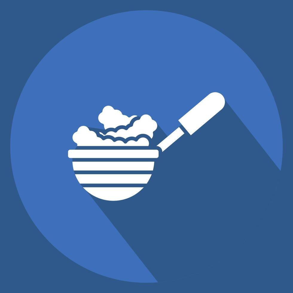 Icon Spider Strainer. related to Kitchen Tool symbol. long shadow style. simple design illustration vector