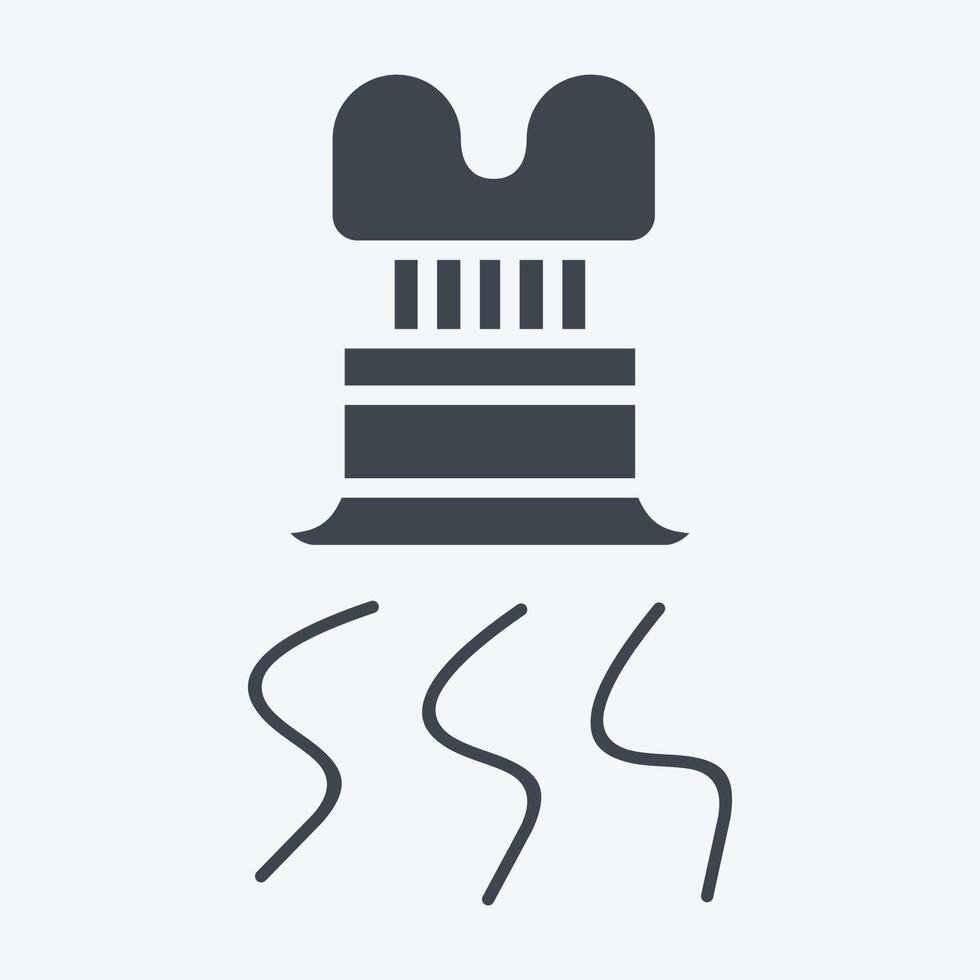 Icon Spiral Slicer. related to Kitchen Tool symbol. glyph style. simple design illustration vector