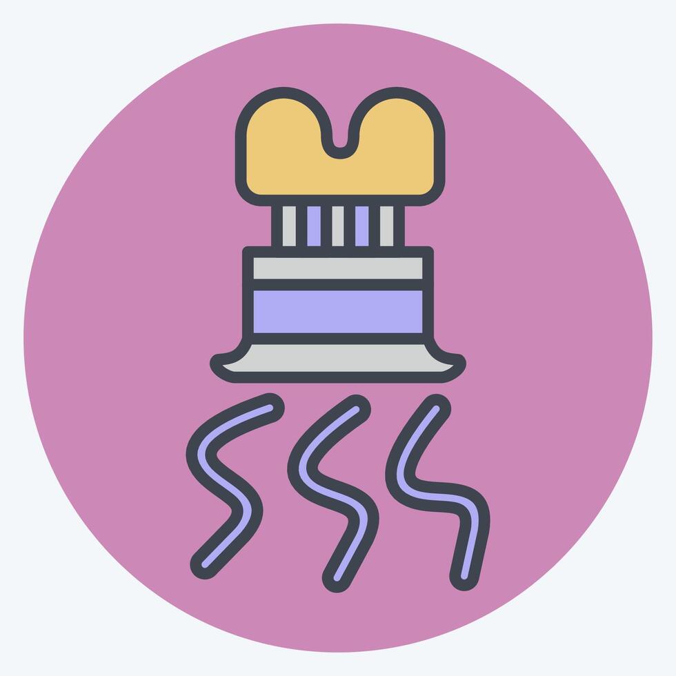 Icon Spiral Slicer. related to Kitchen Tool symbol. color mate style. simple design illustration vector