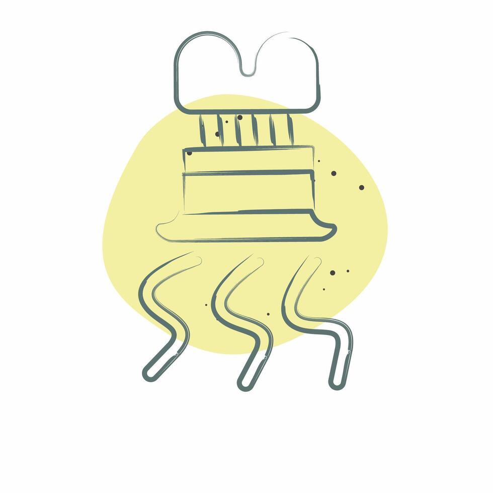Icon Spiral Slicer. related to Kitchen Tool symbol. Color Spot Style. simple design illustration vector