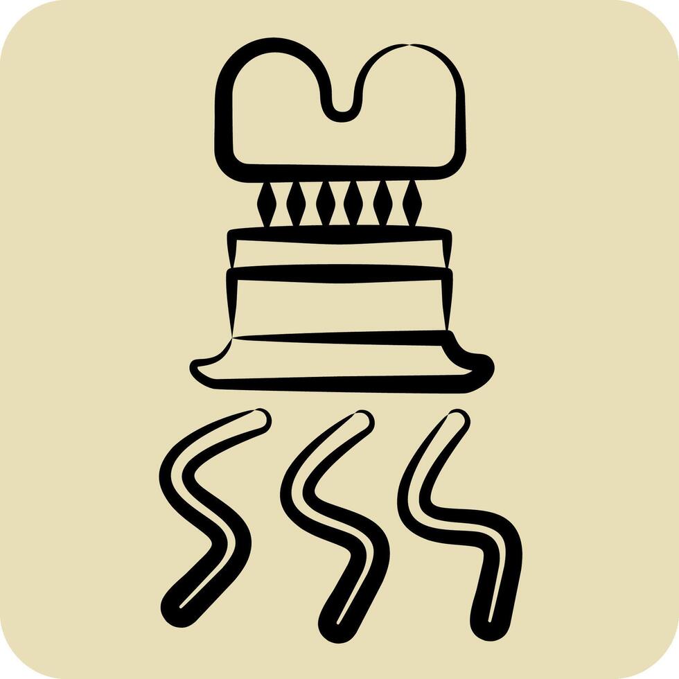 Icon Spiral Slicer. related to Kitchen Tool symbol. hand drawn style. simple design illustration vector