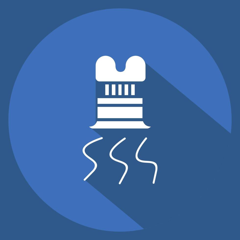 Icon Spiral Slicer. related to Kitchen Tool symbol. long shadow style. simple design illustration vector