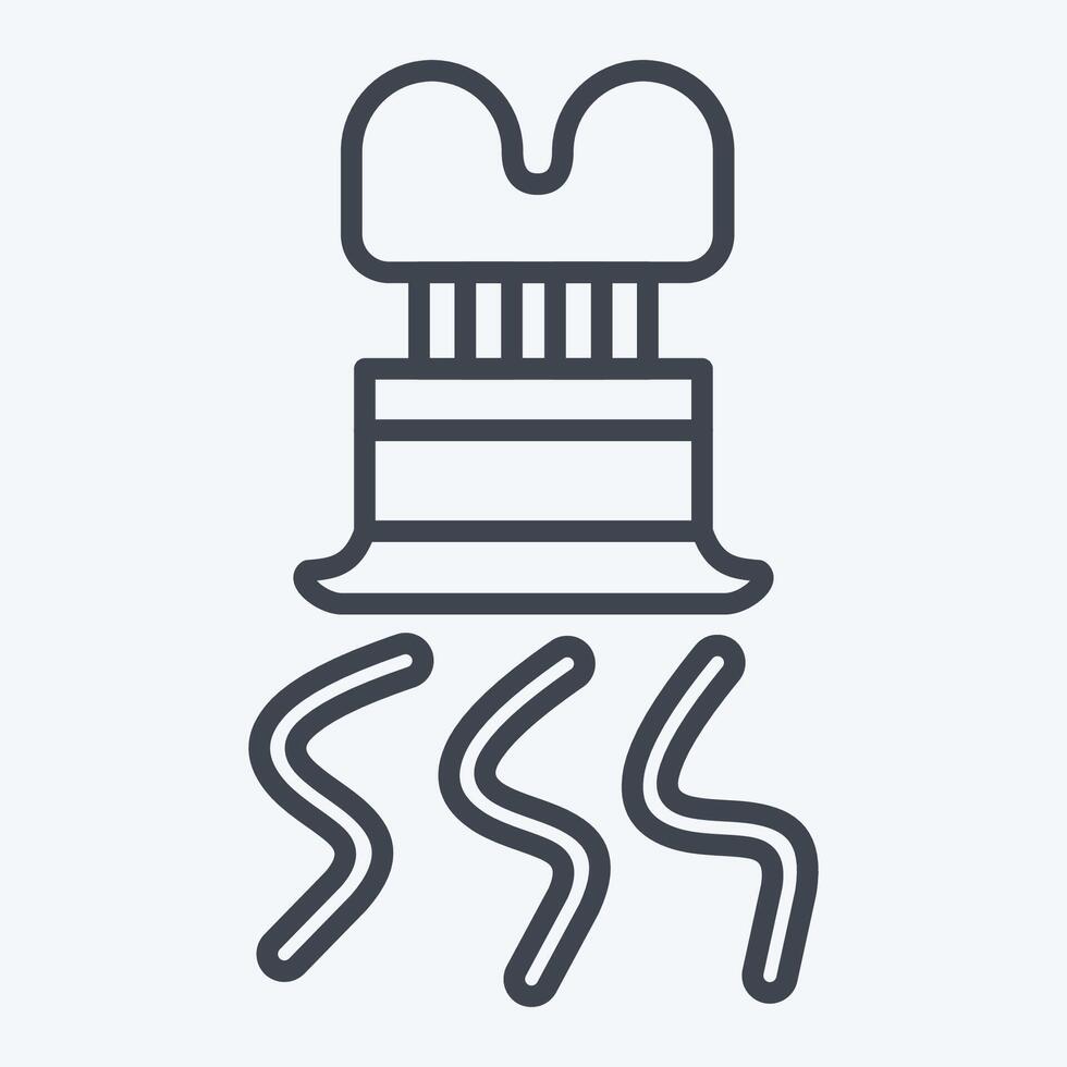 Icon Spiral Slicer. related to Kitchen Tool symbol. line style. simple design illustration vector