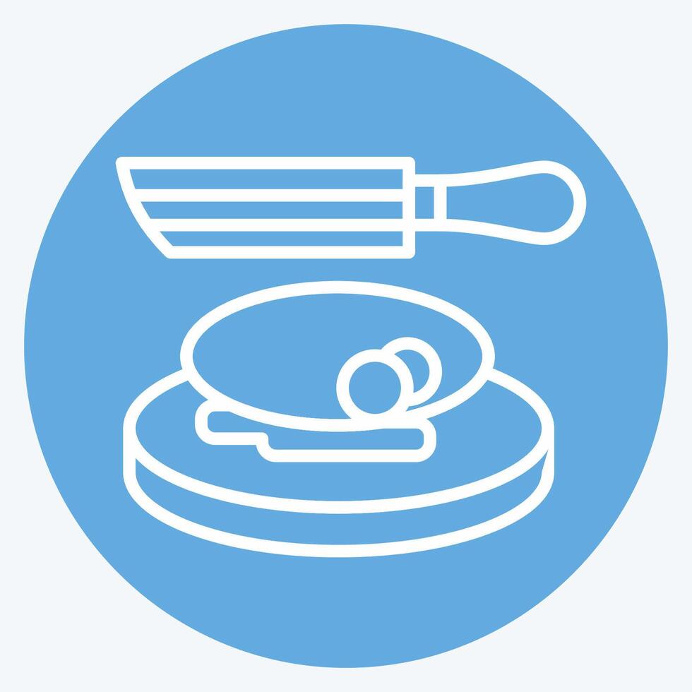 Icon Steak Knife Set. related to Kitchen Tool symbol. blue eyes style. simple design illustration vector