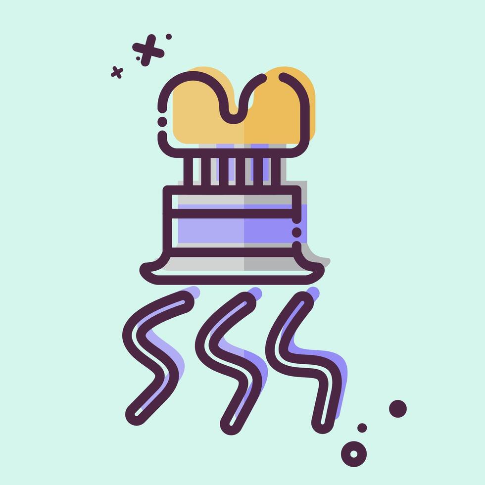 Icon Spiral Slicer. related to Kitchen Tool symbol. MBE style. simple design illustration vector