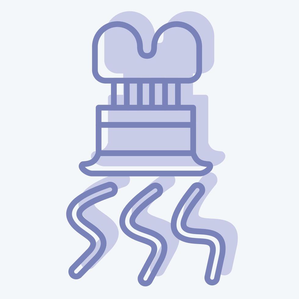 Icon Spiral Slicer. related to Kitchen Tool symbol. two tone style. simple design illustration vector
