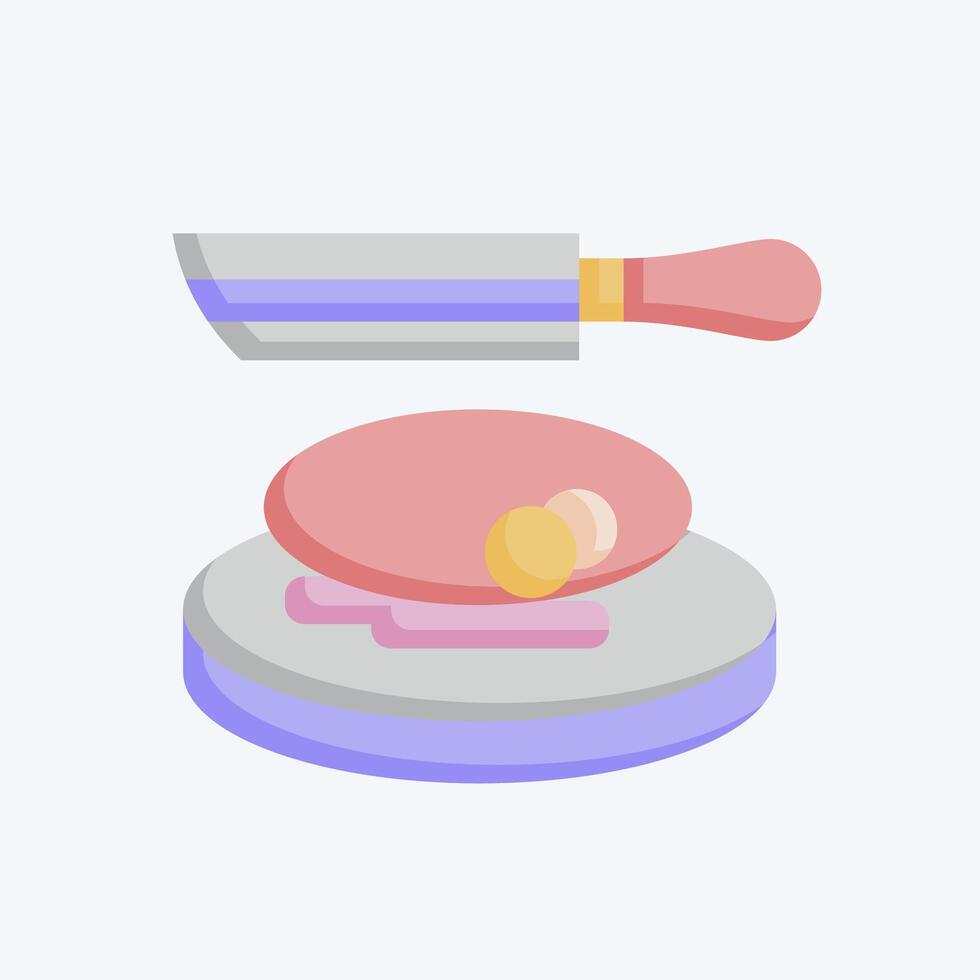 Icon Steak Knife Set. related to Kitchen Tool symbol. flat style. simple design illustration vector
