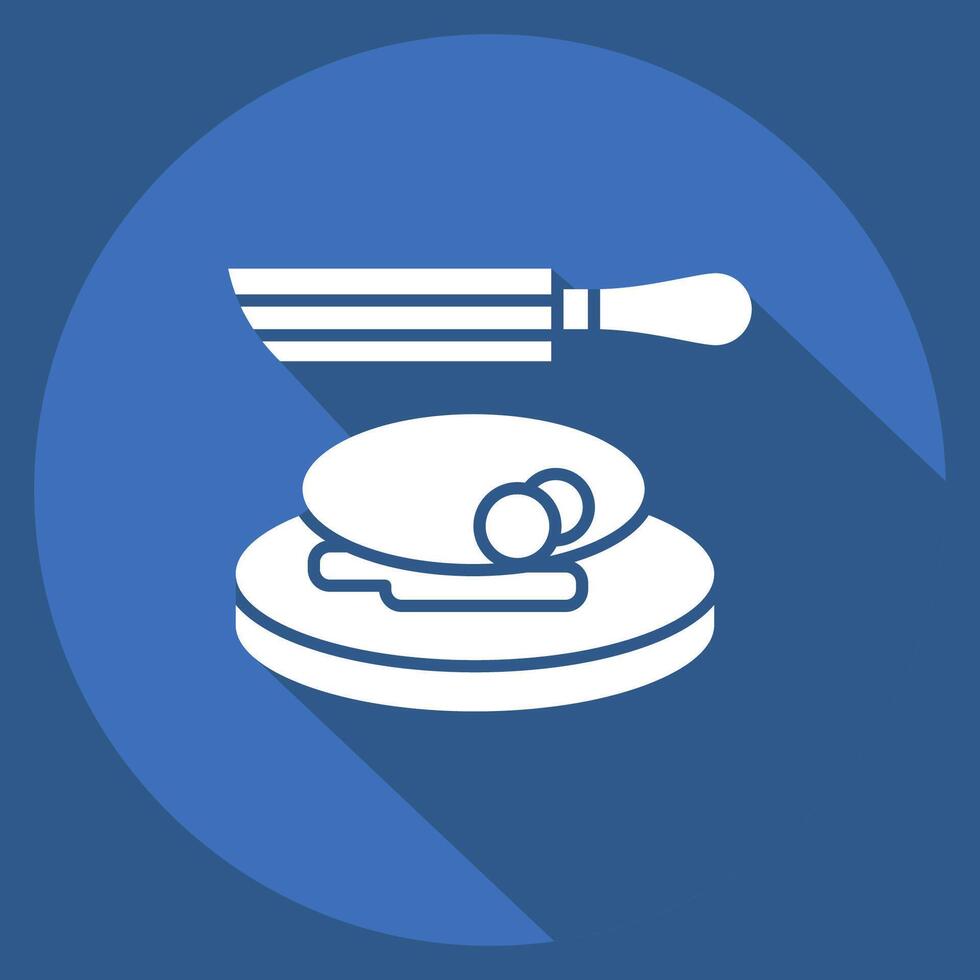 Icon Steak Knife Set. related to Kitchen Tool symbol. long shadow style. simple design illustration vector