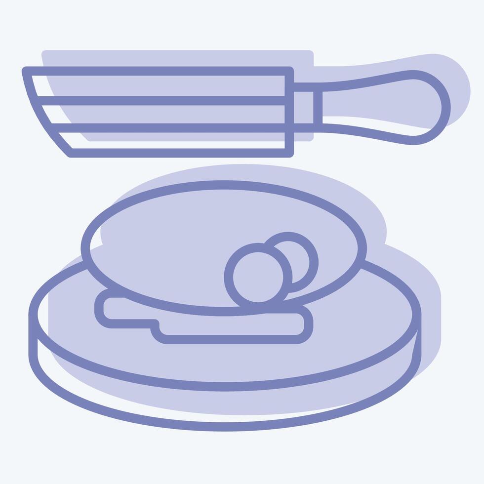 Icon Steak Knife Set. related to Kitchen Tool symbol. two tone style. simple design illustration vector