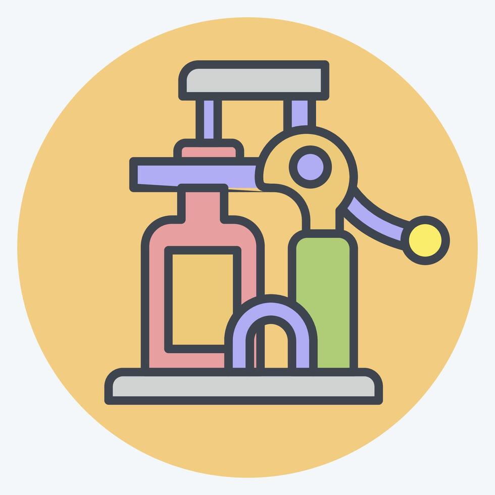 Icon Wine Opener. related to Kitchen Tool symbol. color mate style. simple design illustration vector
