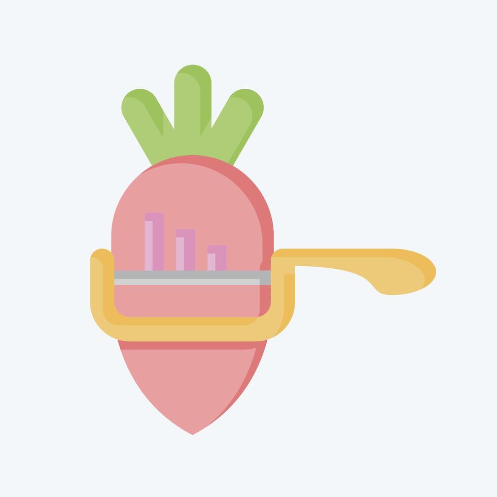 Icon Vegetable Peeler. related to Kitchen Tool symbol. flat style. simple design illustration vector