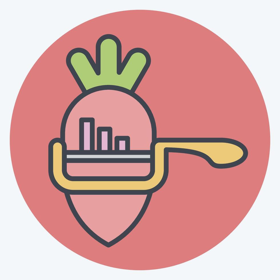 Icon Vegetable Peeler. related to Kitchen Tool symbol. color mate style. simple design illustration vector