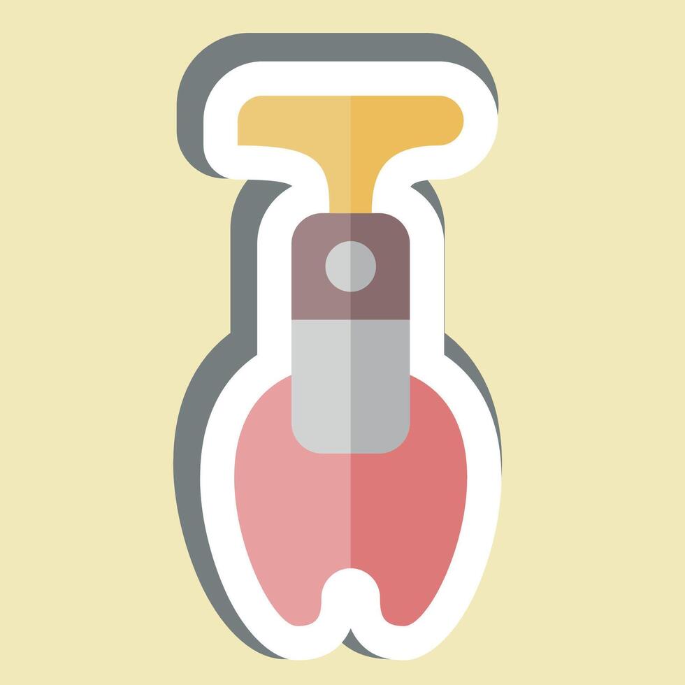 Sticker Apple Corer. related to Kitchen Tool symbol. simple design illustration vector