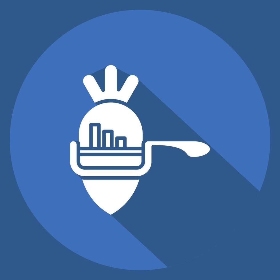 Icon Vegetable Peeler. related to Kitchen Tool symbol. long shadow style. simple design illustration vector