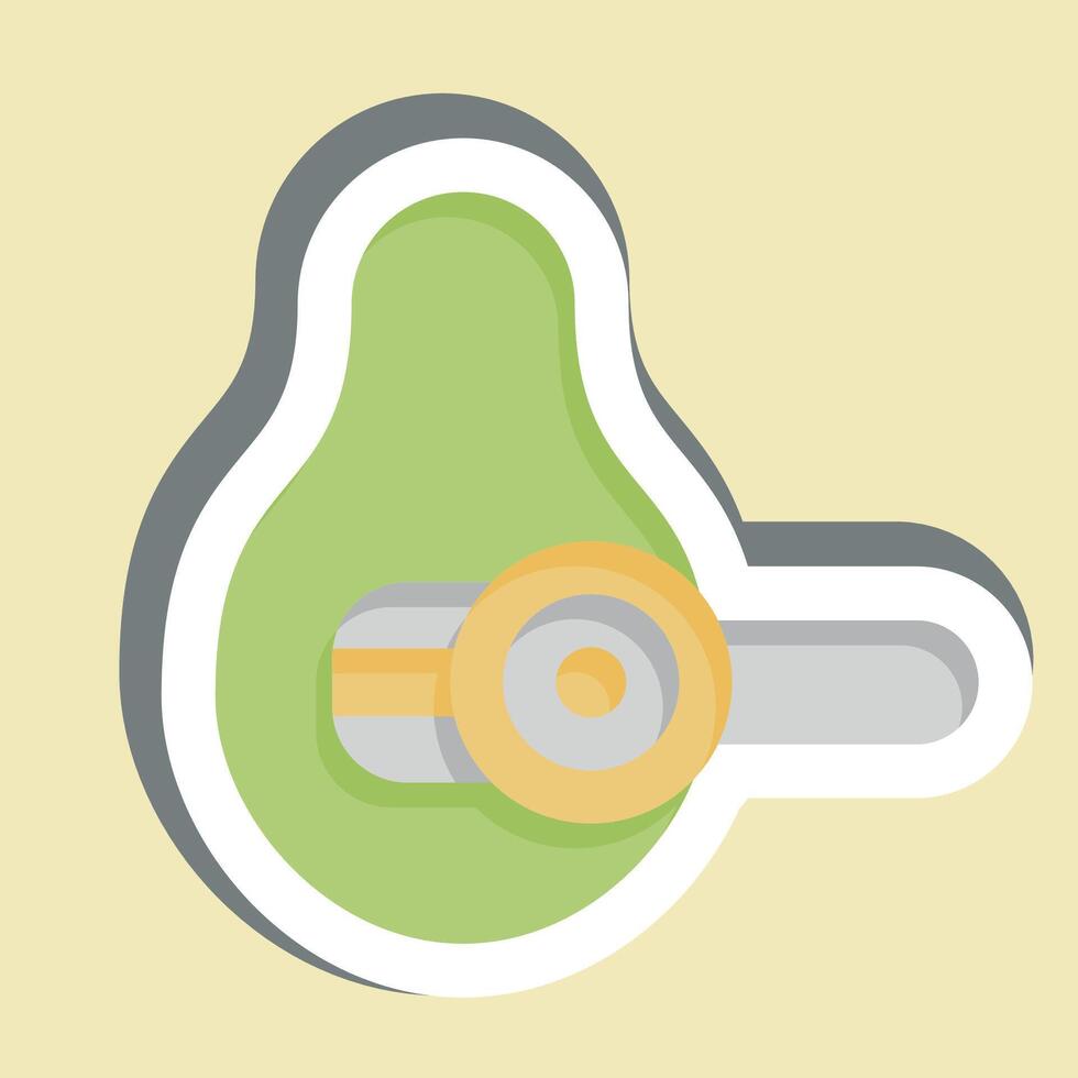 Sticker Avocado Slicer. related to Kitchen Tool symbol. simple design illustration vector