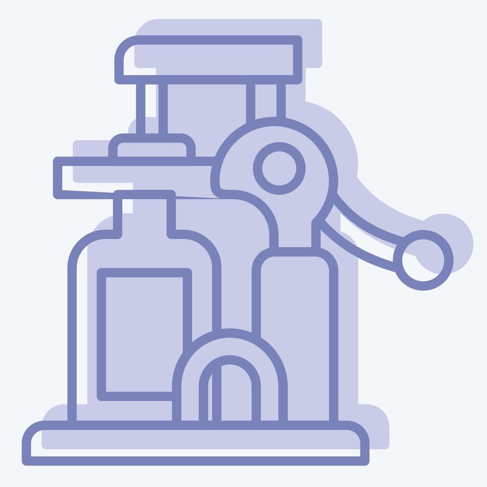 Icon Wine Opener. related to Kitchen Tool symbol. two tone style. simple design illustration vector