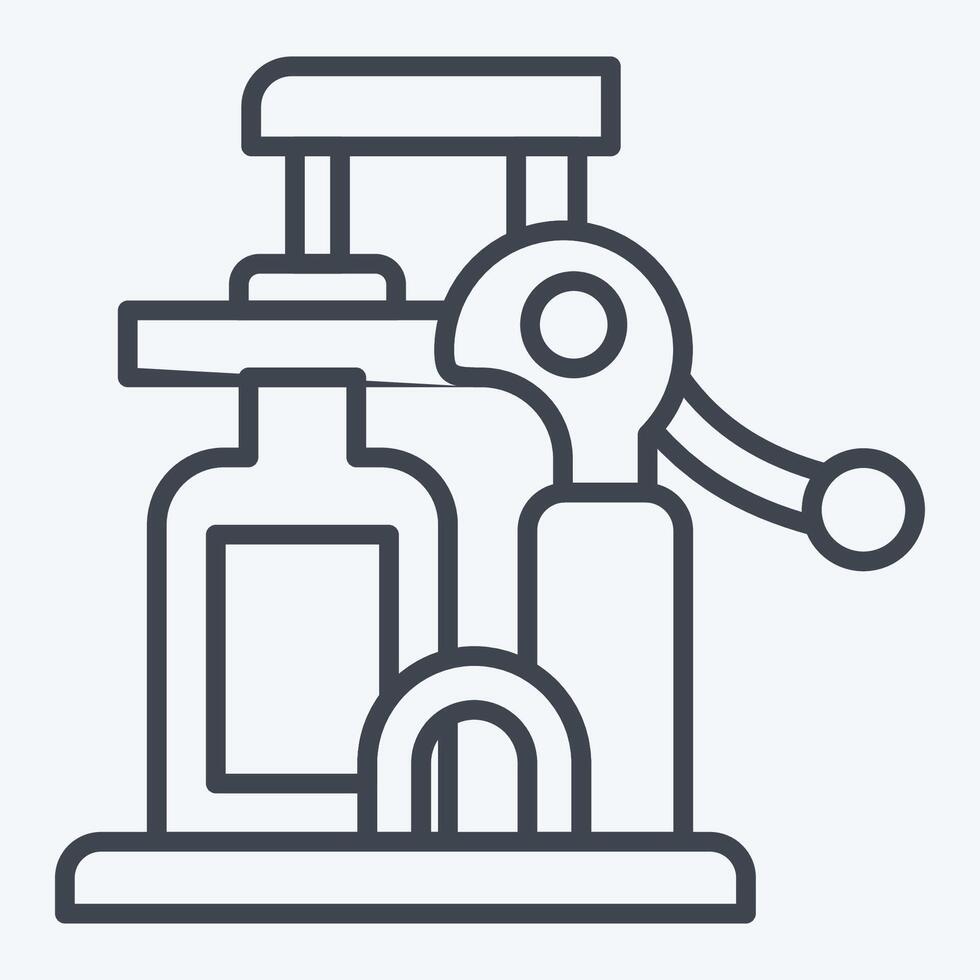 Icon Wine Opener. related to Kitchen Tool symbol. line style. simple design illustration vector